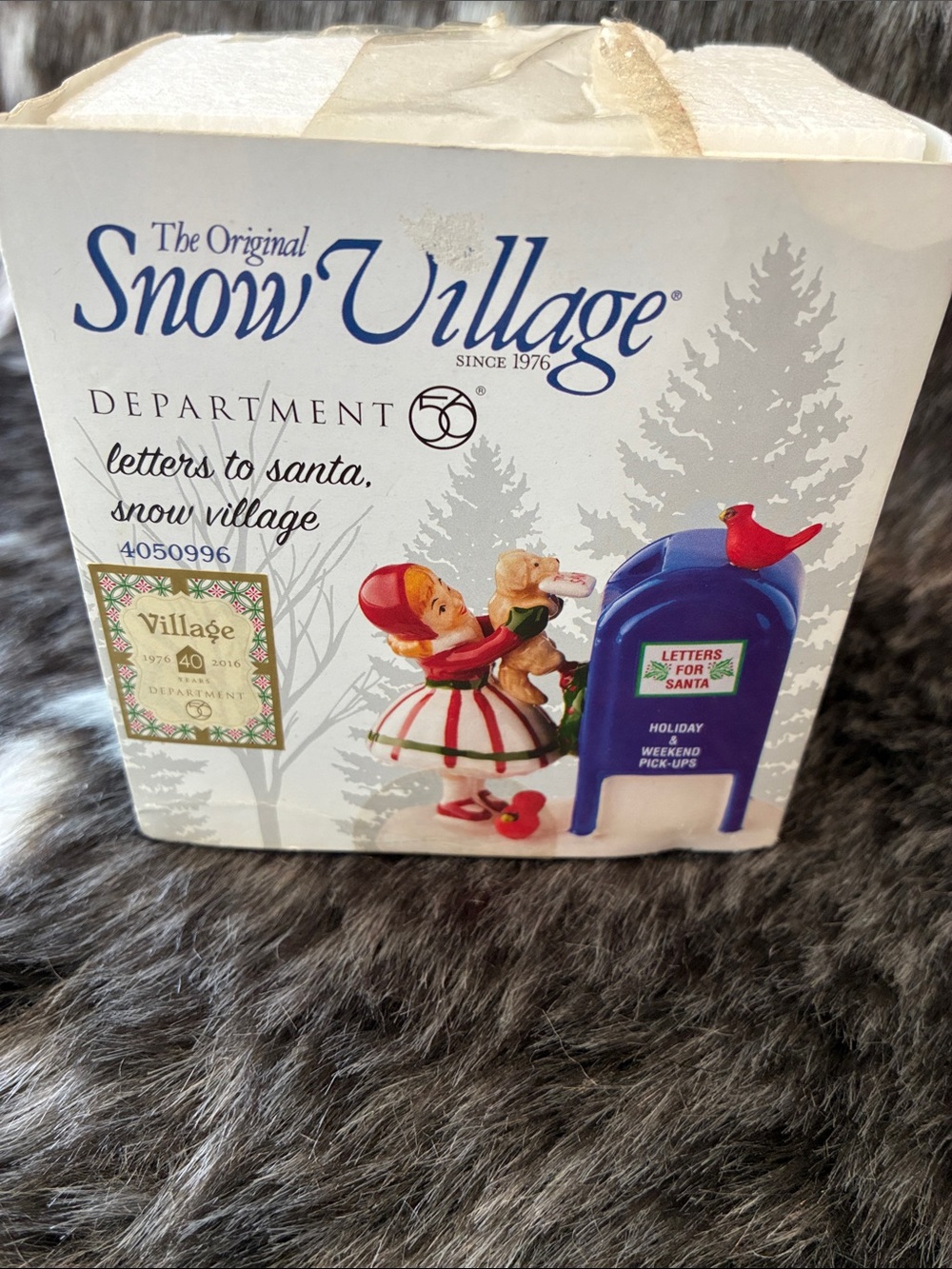 Department 56 Snow Village 'Letters to Santa' Figurine - Red, Blue, Green